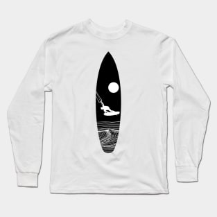 Kiteboarding black&white Long Sleeve T-Shirt